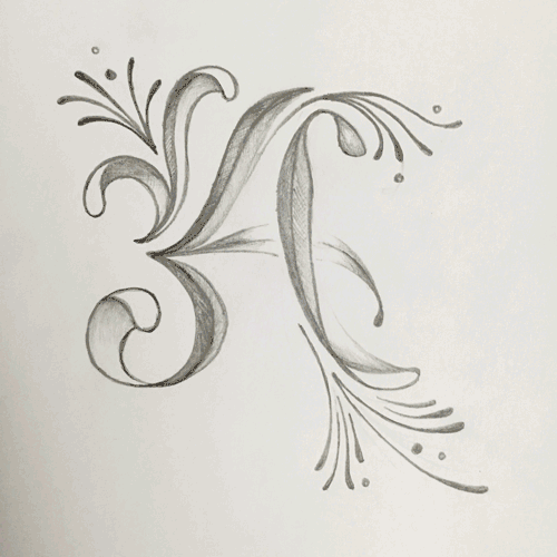 GIF of a hand lettered alphabet