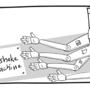 Graphic of a handshake machine